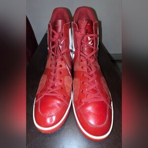 🐰🐣■Limited Time■🆕️ Listing-Louis Vuitton Red High-Top Men's Sneakers 👟🔴